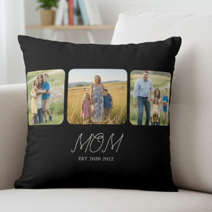 Coussin Maman a établi un script noir 3 Photo