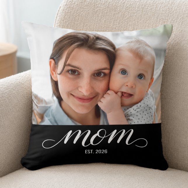 Coussin Maman a établi une photo de script moderne  (Créateur téléchargé)