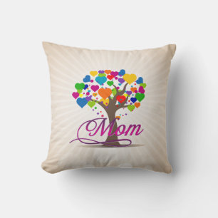 Coussin Maman Arbre de vie Coeurs