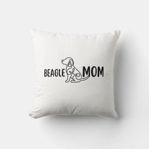 Coussin Maman Beagle   Maman de Chien   Cadeau d'Anniversa