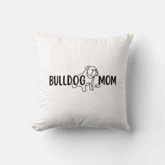 Coussin Maman Bulldog | Maman Chien | Cadeau d'anniversair