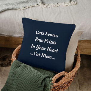 Coussin Maman Chat Empreinte Chat Dans Votre Coeur Mignonn