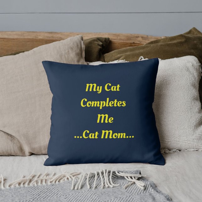Coussin Maman Chat Mon Chat Me Complète Mignon Drôle Moder (Créateur téléchargé)