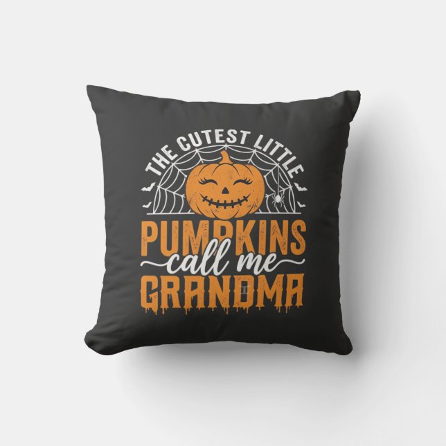 Coussin Maman chouette citrouille Halloween Design_1 (Recto)