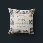 Coussin Maman crème élégant moderne collage photo minime<br><div class="desc">Worlds plus grand Maman script élégant minimaliste crème moderne et noir collage photo personnalisé lignes simples propreté mère jour maison décor coussin cadeau photo.</div>