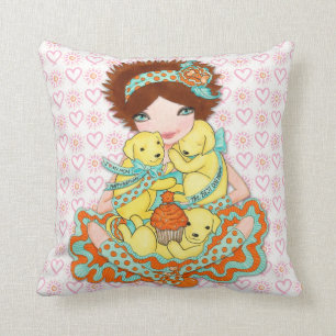 Coussin Maman de chienchien de joyeux anniversaire avec