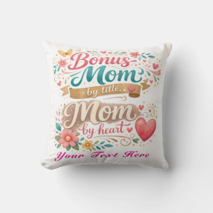 Coussin Maman de cœur, Maman de titre pour la fête des Mèr