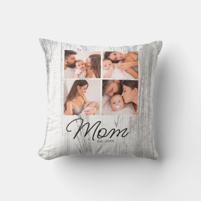 Coussin Maman de collage photo moderne mignonne est établi (Recto)