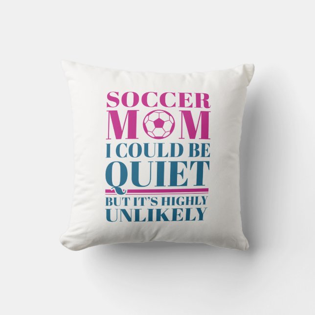 Coussin Maman de football calme (Recto)