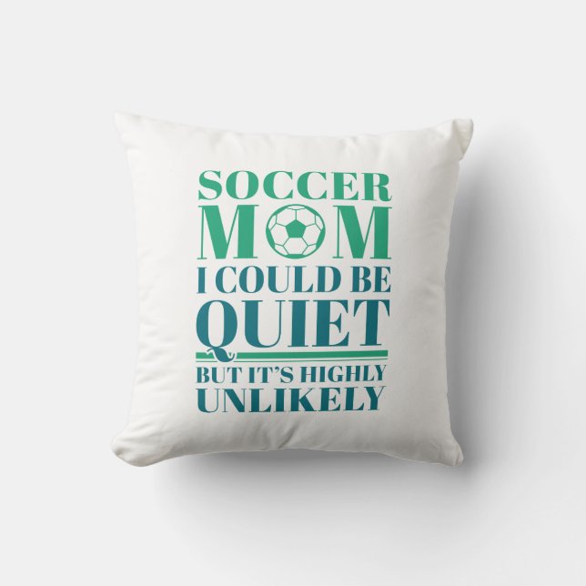 Coussin Maman de football calme (Recto)
