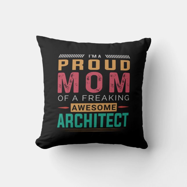 Coussin Maman De L'Architecte Génial (Recto)