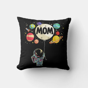 Coussin Maman de l'astronaute spatial du garçon d'annivers