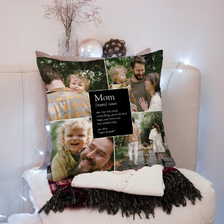 Coussin Maman Définition Amusante et feutrée Photo de fami