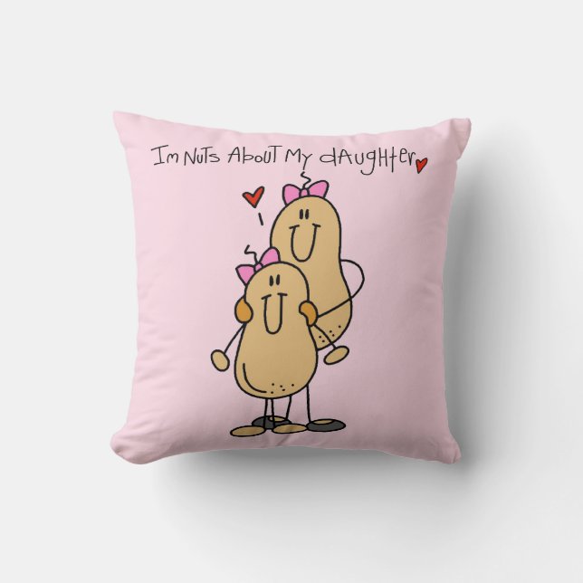 Coussin Maman - écrous au sujet de mon T-shirts et cadeaux (Recto)