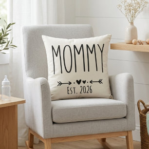 Coussin Maman Est 2026 Grossesse Minimaliste Personnalisée