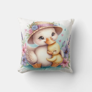 Coussin Maman et bébé canard
