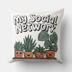 Coussin Maman et Papa Plante Mon Réseau Social Amoureux de