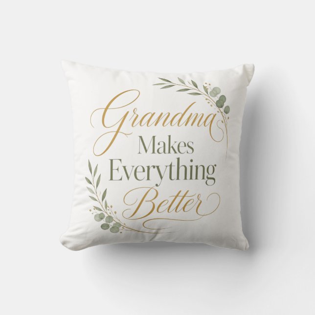 Coussin Maman fait que tout est mieux (Recto)