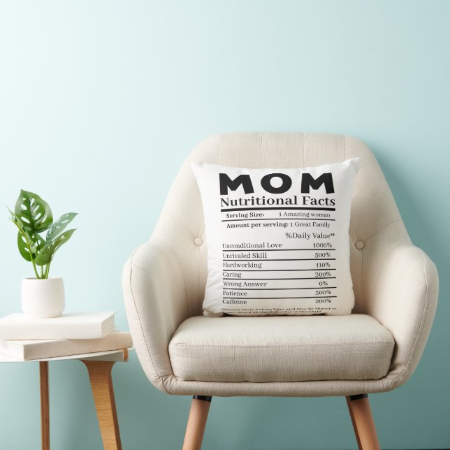 Coussin Maman Faits nutritionnels (Chaise)