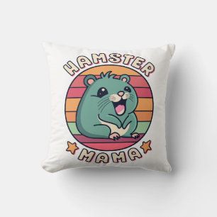 Coussin Maman hamster mignon kawaii rongeur mère