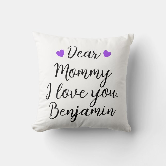 Coussin Maman, je t'aime (Recto)