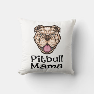 Coussin Maman jolie chiot Pit Bull Amoureux des chiens Pit