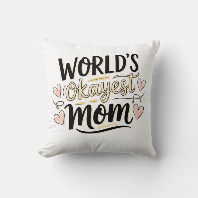 Coussin Maman la plus folle du monde (Recto)