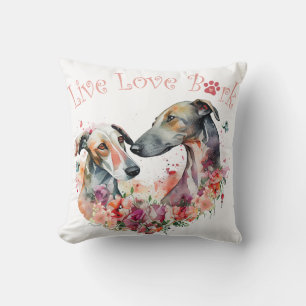 Coussin Maman lévrier floral