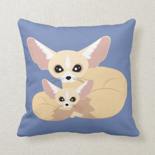 Coussin Maman mignonne et bébé de Fox de Fennec