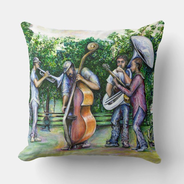 Coussin Maman ne m'a jamais averti des joueurs tuba (Recto)