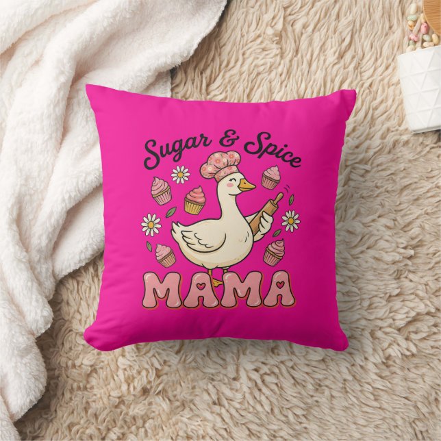 Coussin Maman oie sucre épice mignonne  (Couverture)