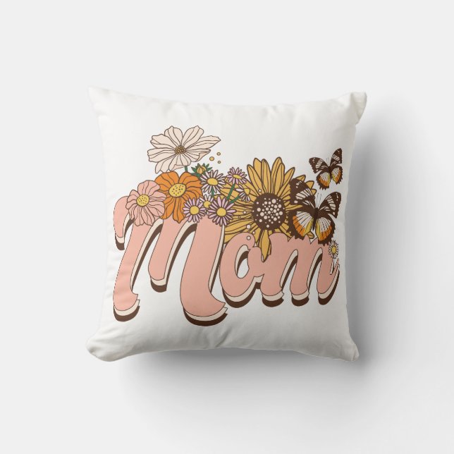 Coussin Maman Retro Floral (Recto)