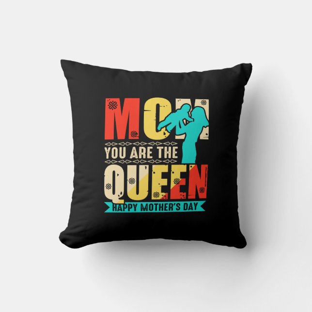 Coussin Maman Tu Es La Reine (Recto)