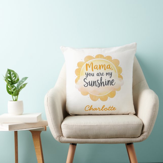Coussin Maman, tu es mon soleil | Fête des Mères mignonnes (Chaise)