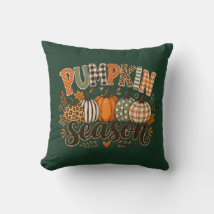 Coussin Manche Longue Saison Citrouille