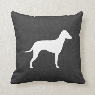 Coussin Manchester Terrier avec Silhouette des oreilles na
