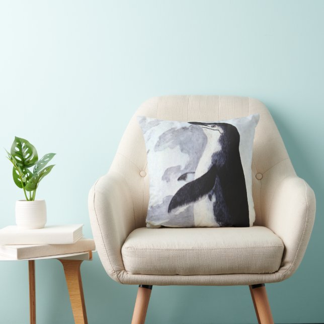 Coussin Manchot à jugulaire, Oiseaux d'Antarctique d'autre (Chaise)