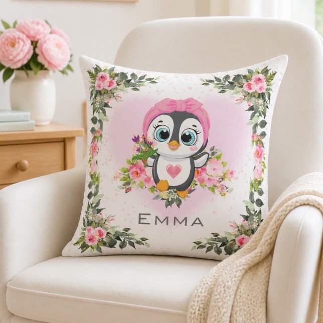 Coussin Manchot bébé | Personnalisé (Créateur téléchargé)