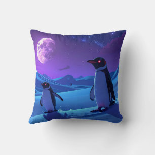 Coussin Manchots de nuit arctique