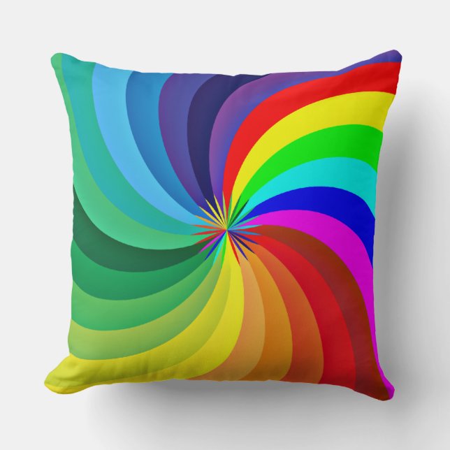 Coussin Mandala-46556 couleur arc-en-ciel (Recto)
