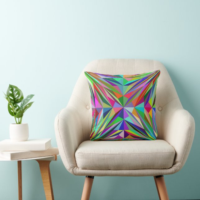 Coussin Mandala Abstrait (Chaise)