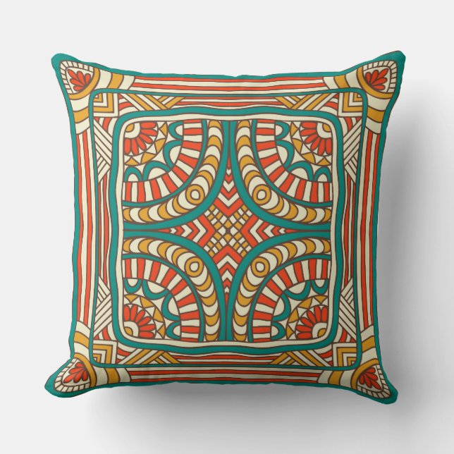 Coussin Mandala Abstrait (Recto)
