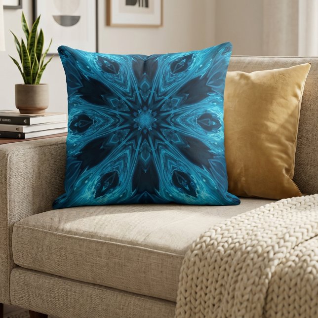 Coussin Mandala Bleu Cosmique (Créateur téléchargé)