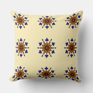 Coussin Mandala bleu royal