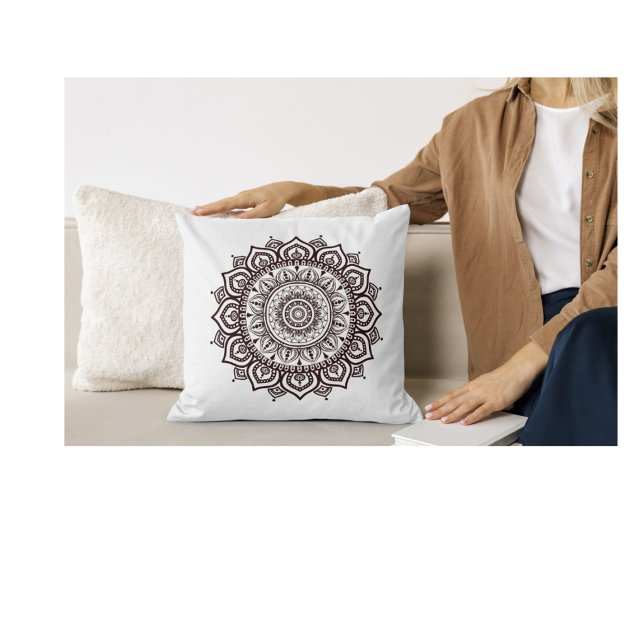 Coussin mandala bohème jeté sur l'oreiller (Créateur téléchargé)