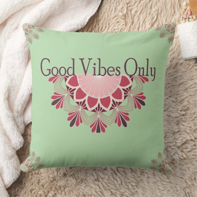 Coussin Mandala Bonne Vibration (Couverture)