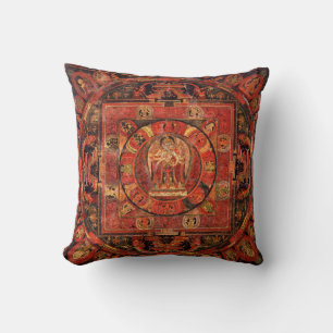 Coussin Mandala bouddhiste de compassion