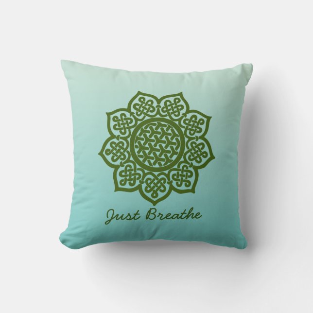 Coussin Mandala celtique - Respirez (Recto)