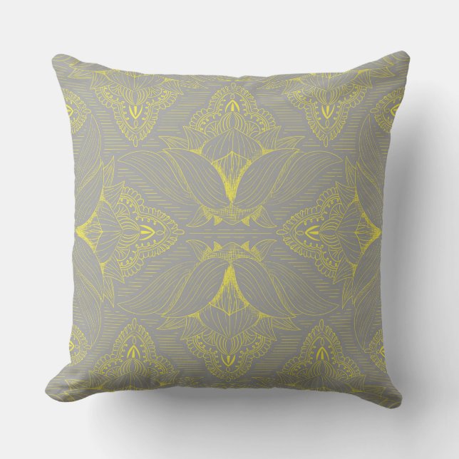 Coussin Mandala de fleurs 4 (Recto)