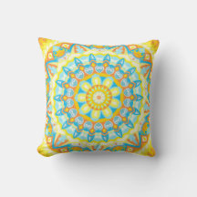 Mandala d'été jaune orange floral bohème